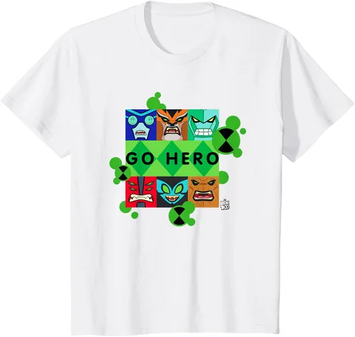 Vista 28 de Ben 10 Go Hero - Camiseta, Azul / Patchwork, S
