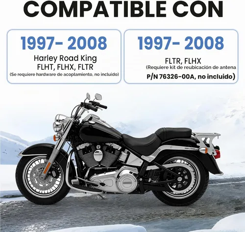 Vista 2 de ECOTRIC - Maletero desmontable para motocicleta compatible con Harley 1997