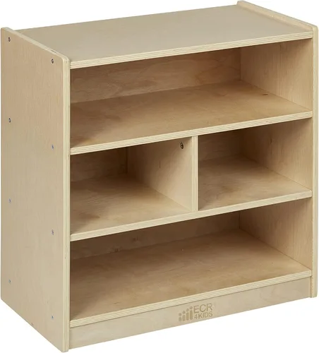 Vista 14 de ECR4Kids carro de almacenamiento móvil de bloques, pequeño, mobiliario para aulas, gris lavado Durable Birch, GREENGUARD Gold Certified, 30 lb