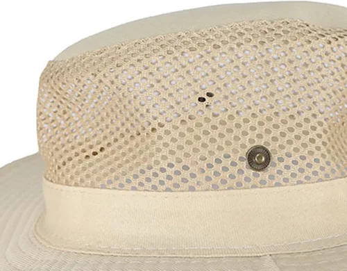 Vista 4 de Sun Hat for Wide Brim Mesh Breathable Fishing Hat,UPF 50+ UV Protection Beige