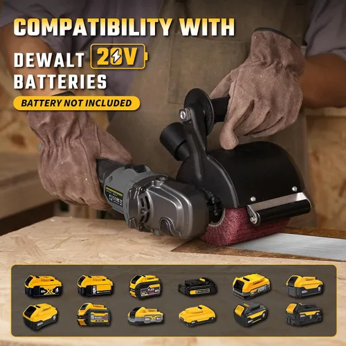 Vista 2 de VERVEWAVE Máquina pulidora inalámbrica para batería Dewalt 20V Max (sin batería), herramienta de acondicionamiento de superficie con 6 velocidades