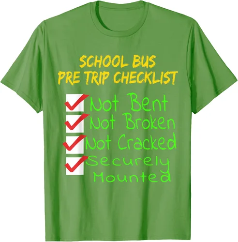 Vista 14 de Camiseta de camionero para conductor de autobús escolar CDL, Negro, S