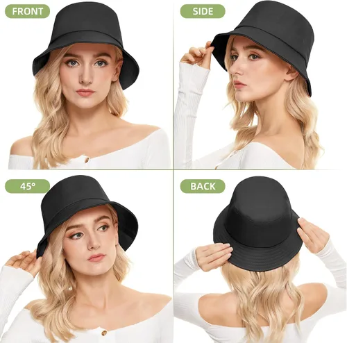 Vista 2 de Zando Sombrero de pescador para hombre, sombrero de sol de viaje, sombrero de pesca plegable, gorra de pescador al aire libre, sombreros de playa