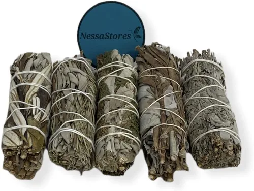 Vista 3 de NESSASTORES - Kit de muestreador de mezcla de salvia blanca de 4 pulgadas #JC-230 (1 kit, 10 unidades combinadas de combinaciones A + B)