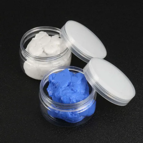 Vista 7 de NC 1.76 oz Silicona Moldeo Masilla Cake Kit de fabricación de moldes de goma - Azul y Blanco