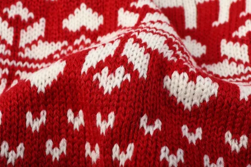 Vista 4 de Suéter para perros y gatos con motivos festivos, color rojo clásico, XS, Rojo