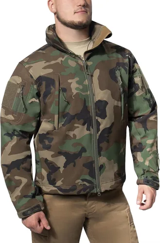 Vista 3 de Rothco, chamarra con bolsillos escondidos de tela soft shell