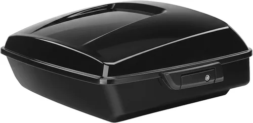 Vista 21 de XFMT Maleta negra mate cortada de 10.7 pulgadas con pestillo para Harley Trunk Touring Road King Street Glide Road Glide Electra Glide 2014-2025