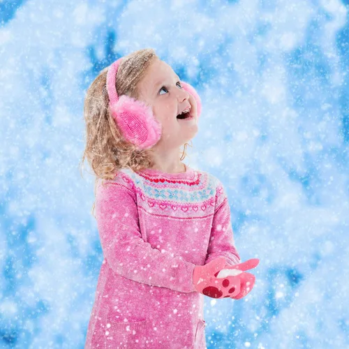 Vista 6 de SATINIOR 12 pares de manoplas elásticas mágicas para niños pequeños, unisex, guantes de punto para Navidad, Multicolorido