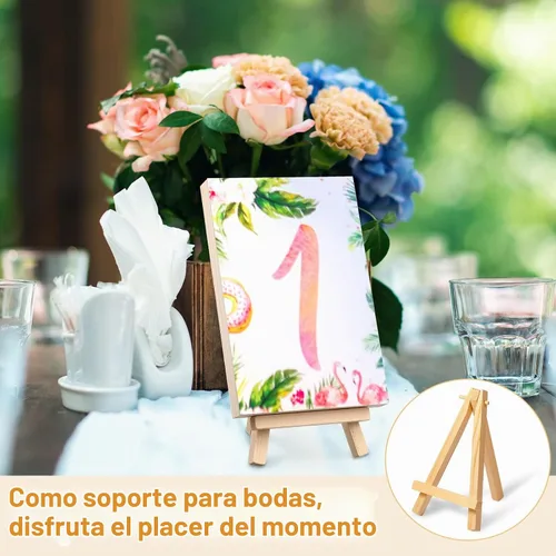 Vista 4 de Thenshop - Paquete de 40 mini caballetes de madera de 6 pulgadas