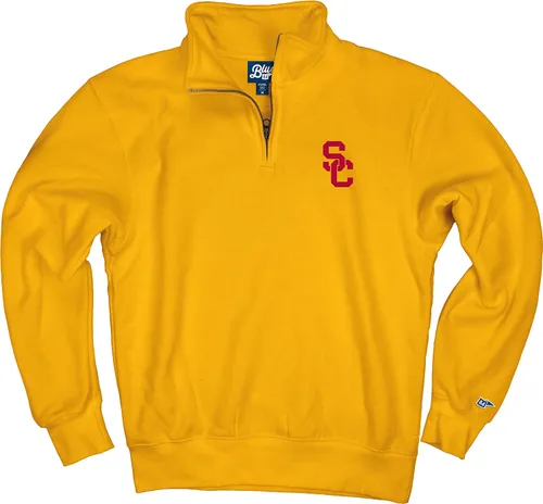 Vista 119 de Blue 84 Sudadera con cremallera de un cuarto para hombre de la NCAA