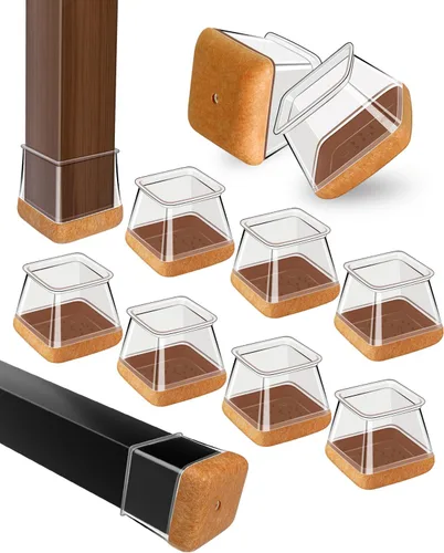 Vista 15 de OCONDA 20 Pcs Chair Leg Floor Protectors, Fit Diameter: 9/16" to 12/16" Transparente-20 piezas