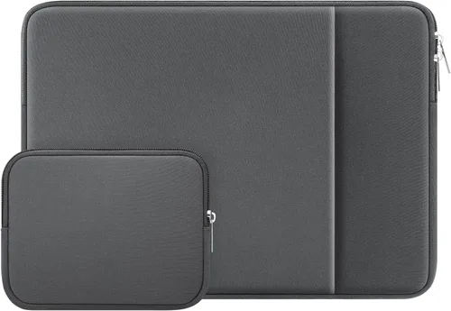 Vista 15 de RAINYEAR - Funda para laptop de 11 a 11.6 pulgadas con bolsillo y bolsa de accesorios, color negro Funda protectora acolchada con cremallera suave