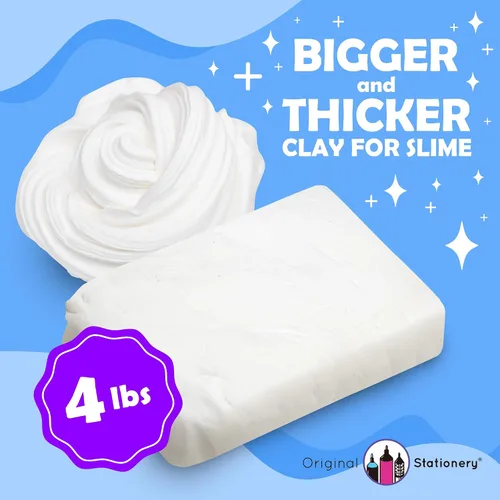 Vista 2 de Original Stationery Compuesto de modelado de arcilla suave, 4 libras (4.0 lbs), blanco, masa de nube seca al aire y arcilla de slime de mantequilla
