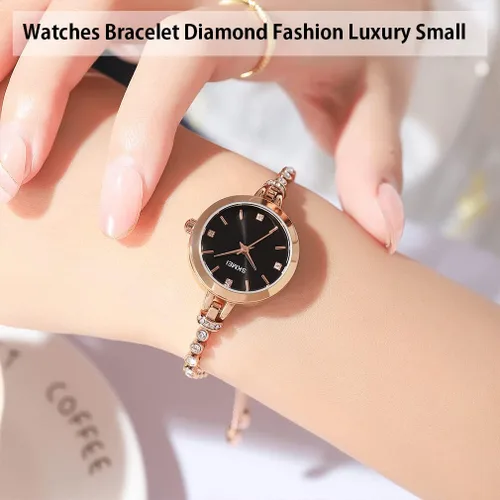 Vista 2 de SKMEI Women Watches Bracelet Diamond Ladies Female Small Rose Gold Fashion Luxury Thin Waterproof Analog Quartz Casual Girls Wife Gifts Silver Wrist