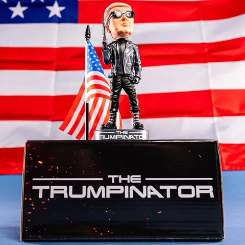 Vista 3 de Proud Patriots The Trumpinator Bobblehead El regalo #1 Patriótico y Presidente 2026 cumpleaños para conservadores o regalo de broma para liberales