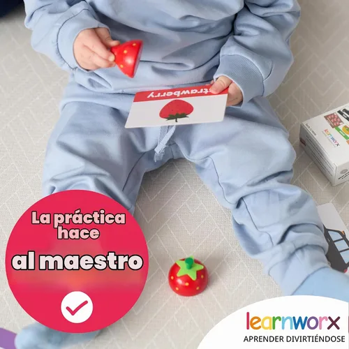 Vista 7 de 101 tarjetas flash de tamaño viaje de primeras palabras - 202 lados - Aprende objetos, números y juegos - Juguetes educativos de aprendizaje