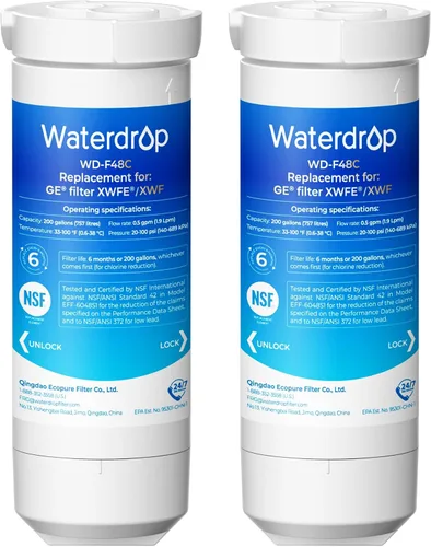 Vista 10 de Waterdrop Filtro de agua XWFE®, repuesto para GE® XWFE®, chip incorporado