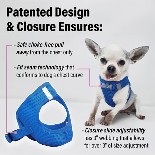 Vista 3 de Doggie Design Arnés para perro – Arnés para perro sin estrangulamiento, chaleco para perro, malla de poliéster, arnés para mascotas, diseño simple