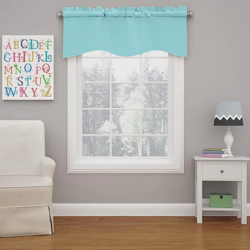 Vista 13 de Eclipse Kendall - Cortina de ventana con cenefa festoneada moderna con bolsillo para barra para cocina o baño, 42 x 18 pulgadas, alcachofa
