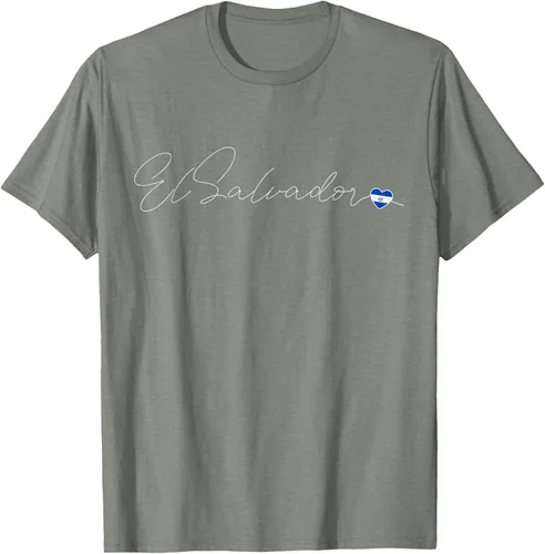 Vista 32 de Camiseta Simple Love El Salvadoreño con diseño de corazón en El Salvador