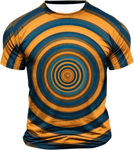 Vista 7 de Camisetas de moda con ilusión óptica para hombre, manga corta, impresión 3D, camisetas gráficas Hip Hop Streetwear de gran