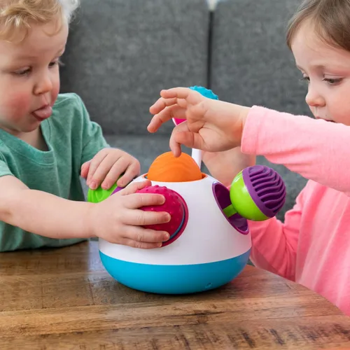 Vista 6 de Fat Brain Toys Klickity - Juguetes sensoriales para bebés de 1 año en adelante, actividades de desarrollo temprano multitextura para estimulación