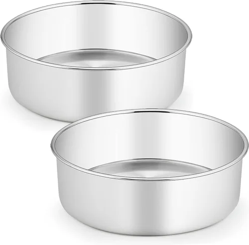 Vista 13 de TeamFar Molde para pasteles de 6 pulgadas, 6 "x 3" de acero inoxidable