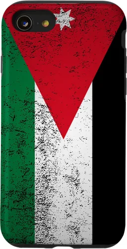 Vista 13 de iPhone 14 Grunge Jordan Flag Vintage Amman Western Asia Jordanian Gift Case