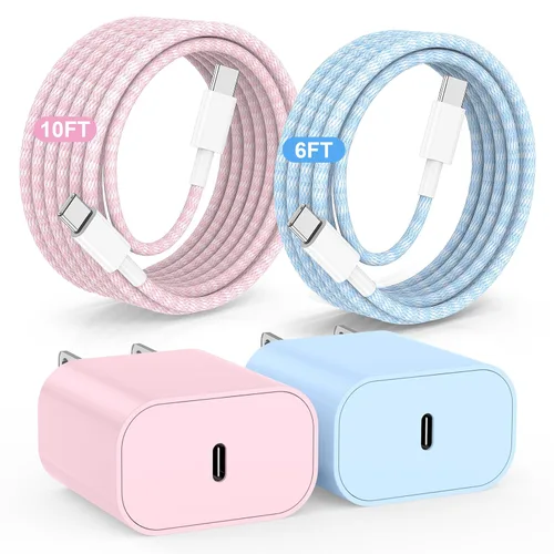 Vista 17 de Hzevn Bloque de cargador de pared rápida USB C de 60 W para teléfonos Galaxy S26 Android, paquete de 3 adaptadores de cargador súper rápido