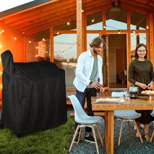 Vista 8 de Grillman - Resistente funda para parrilla de pellets, compatible con Traeger Pro Series 22, 575, modelos Elite, Lone Star Elite, Pro 20