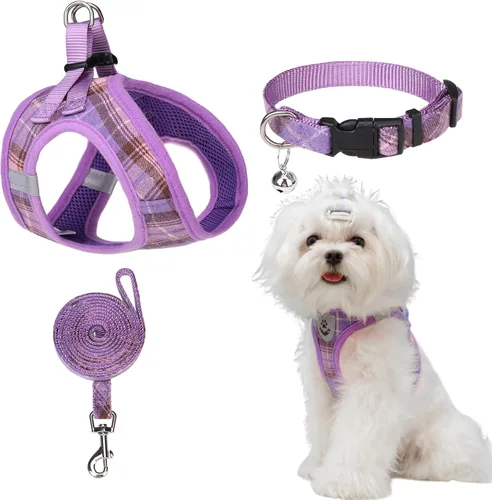 Vista 32 de Arnés para cachorros de otoño de Acción de Gracias - Collar y correa para perro - Arnés de chaleco para perros pequeños de malla suave acolchada