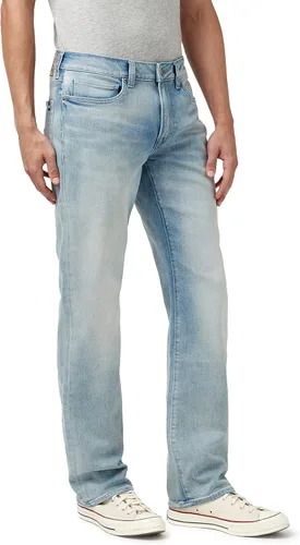 Vista 3 de Buffalo David Bitton Jeans de pierna recta relajada para hombre con tela elástica, Índigo Sp23