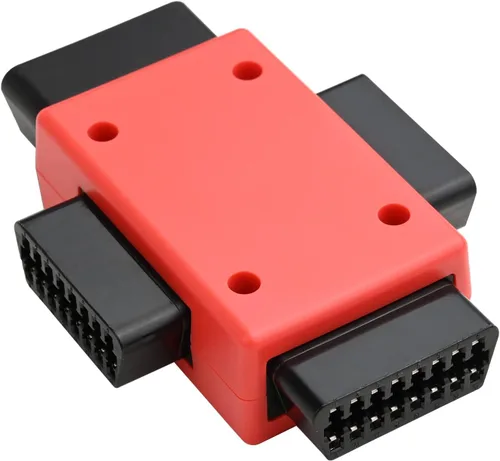Vista 4 de iKKEGOL Pocket OBD2 OBDII Full 16 Pin Macho a 3 Hembra 1 a 3 OBD Cable Divisor Convertidor Adaptador para Diagnóstico Extensor Rojo (Rojo)