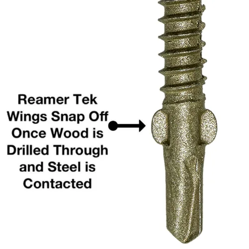 Vista 7 de Tornillos autoperforantes Reamer Tek Torx/Star Head de 10x1-5/8 de madera a metal - para plataformas, remolques - Cabeza de tornillo T-30 Torx 1