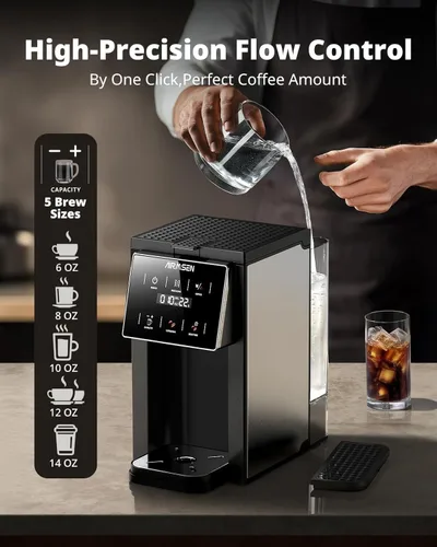 Vista 11 de AIRMSEN Cafetera para moler y preparar, una sola porción con molinillo