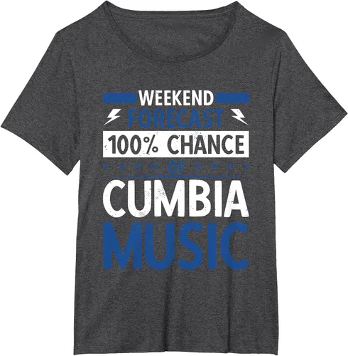 Vista 7 de Weekend Forecast Cumbia Music T-Shirt
