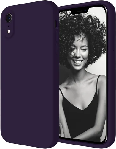 Vista 12 de FireNova Funda diseñada para iPhone XR, de silicona mejorada [borde recto] y [protección de cámara] con forro de microfibra suave antiarañazos, 6.1