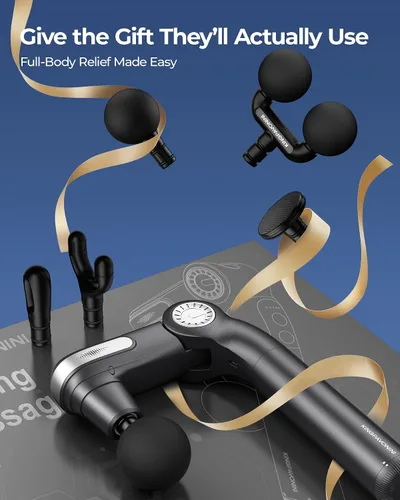 Vista 8 de Pistola de masaje plegable de tejido profundo, cabezal de doble bola, modelo JA-G7 Adjustable Head Angle, Extendable Handle, Handheld Percussion