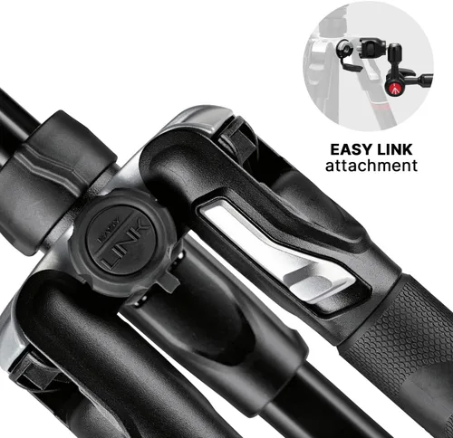 Vista 6 de Viitech Imaging Manfrotto Trípode, Befree Advanced Aluminum, kit de trípode con bloqueo de palanca de cabeza libre de 4 niveles, negro, MKBFRLA4BK-BH