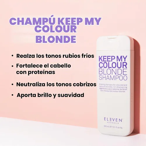 Vista 2 de ELEVEN AUSTRALIA Keep My Colour Blonde Shampoo Perfecto Para Cualquier Rubio Natural o No