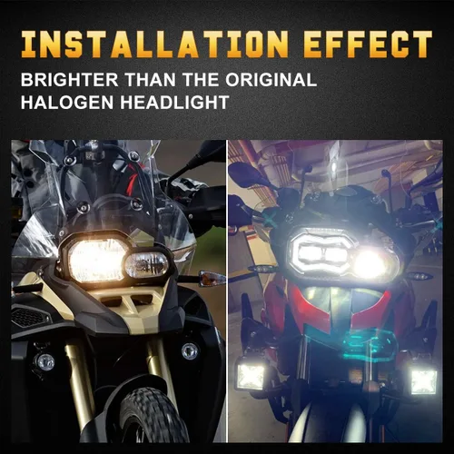 Vista 4 de M MIBAHE Faro LED de luz alta/baja con conjunto de faros LED DRL compatible con BMW F800GS F800GS Adventure F700GS F650GS