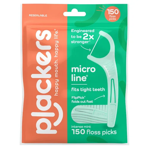 Vista 11 de Plackers Micro Mint - Púas de hilo dental, 90 unidades, paquete de 3
