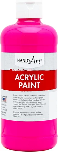 Vista 39 de Handy Art Pintura acrílica, juego de 12 colores, botellas de 16 onzas, acrílico líquido para estudiantes semibrillante, consistencia de flujo