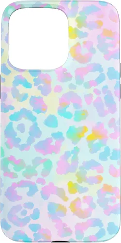 Vista 31 de Colorido lindo arco iris Tie Dye sirena Boho Leopard caso para iPhone 17