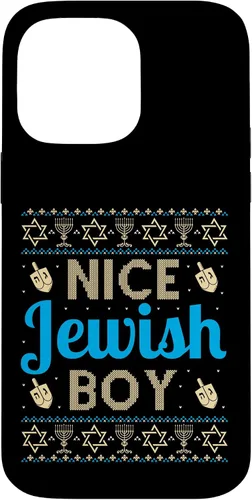 Vista 21 de Nice Jewish Boy Ugly Hanukkah Sweater Funny Jewish Chanukkah Case for iPhone 16