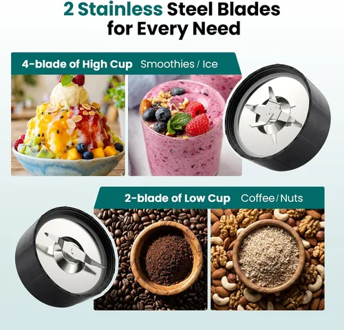 Vista 13 de Smoothie Blender Grinder Combo, Countertop Blender Smoothies and Shakes