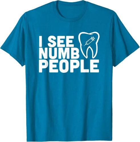 Vista 58 de I see Numb People - Camiseta de regalo para dentista dental, Negro, S