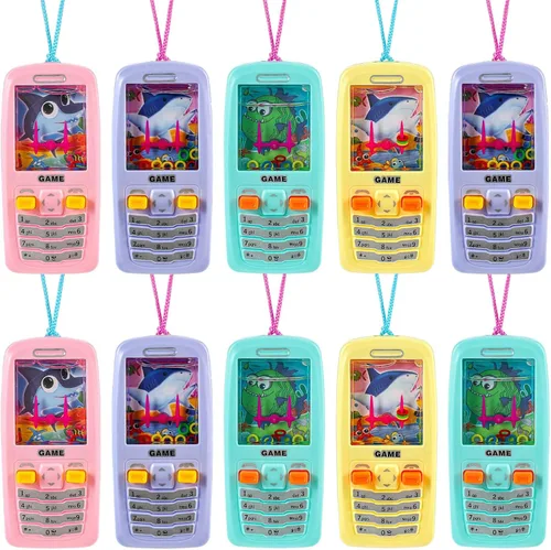 Vista 7 de Gejoy 10 Piezas Juegos de Anillos de Agua Portátiles Regalos de Fiesta para Niños Juego de Lanzamiento de Anillos de Agua de Teléfono Celular