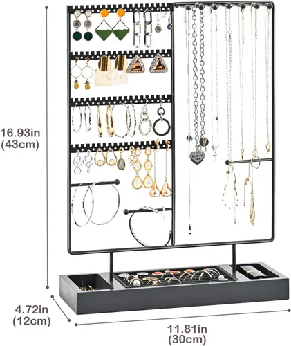 Vista 6 de ProCase Organizador de joyas, organizador de aretes, regalo del día de la madre, organizador de aretes de 6 niveles, estante para collares de árbol